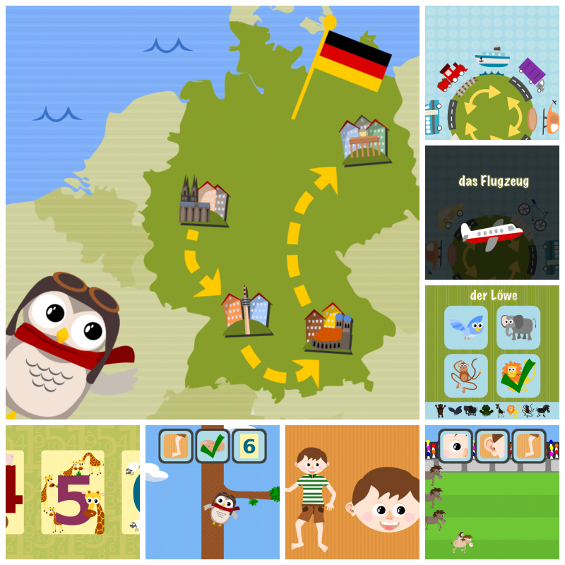 Gus on the Go: German, iOS and Android language app for kids