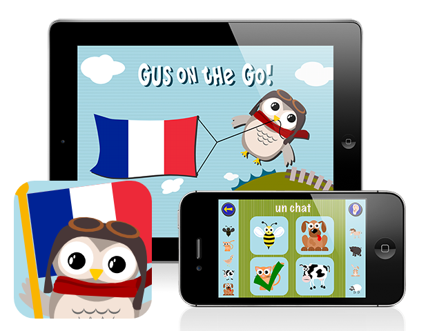 Gus on the Go: French, iOS and Android language app