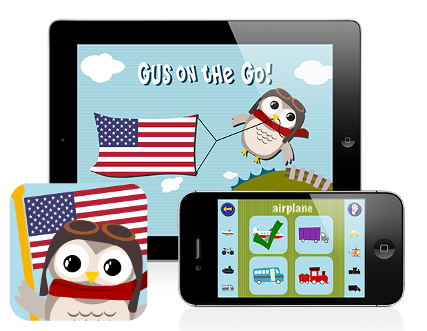 Gus on the Go: English, iOS and Android language app