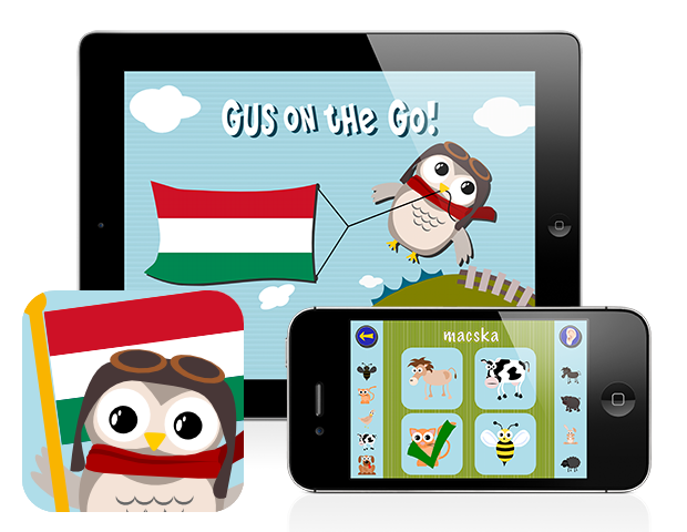 Gus on the Go: Hungarian for kids, iOS and Android language app