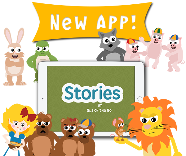Learn a new language with Stories by Gus on the Go, an iOS language app for kids
