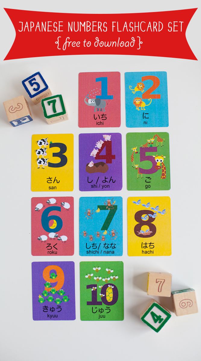 Japanese Numbers Flashcard Printable | Gus on the Go language learning
