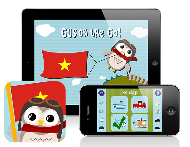 Gus on the Go: Vietnamese for kids, iOS & Android language apps