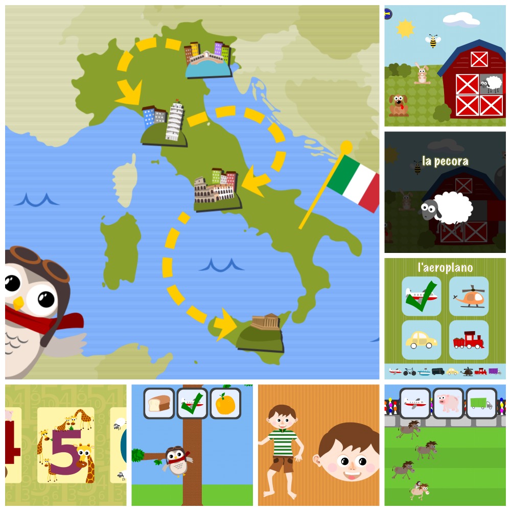 Gus on the Go: Italian, iOS and Android language app for kids