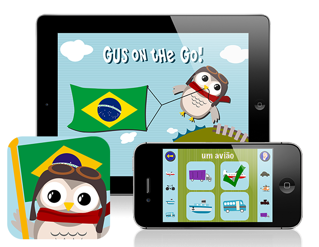 Gus on the Go: Portuguese, iOS and Android language apps for kids