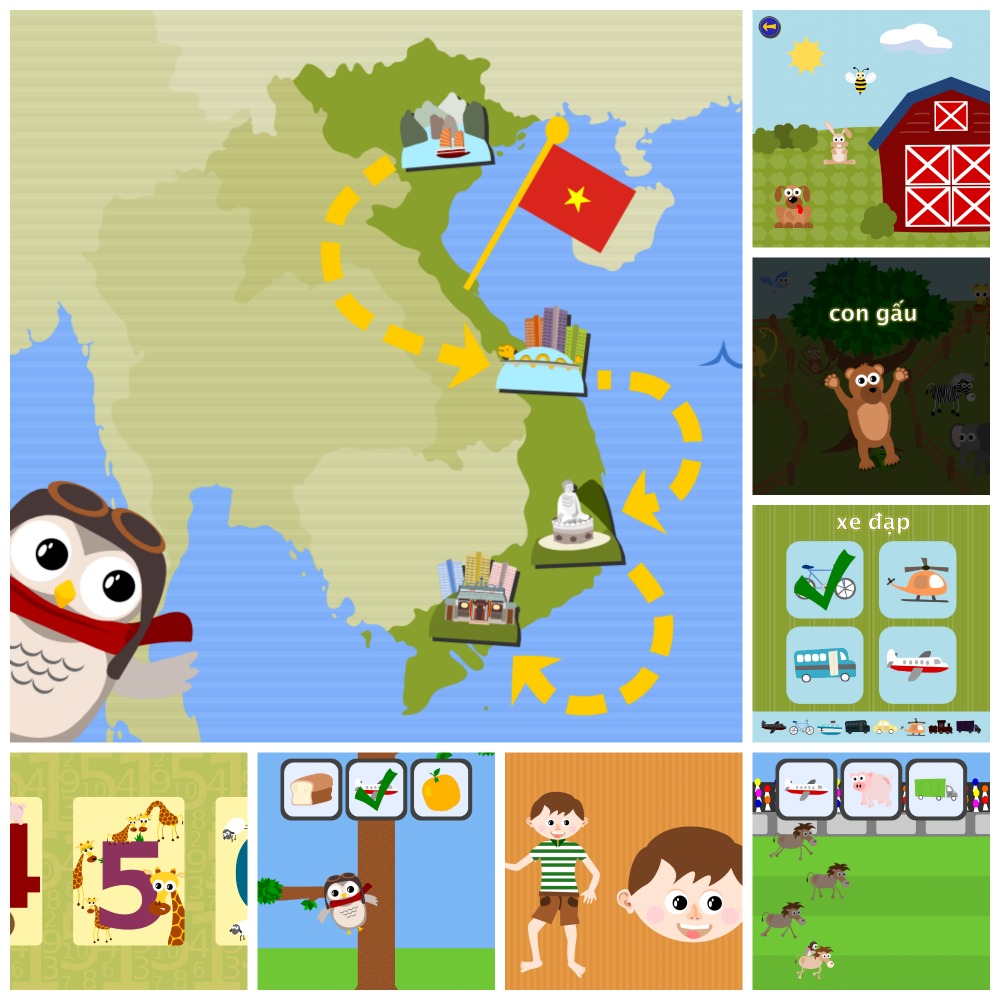 Gus on the Go: Vietnamese for kids, iOS & Android language apps