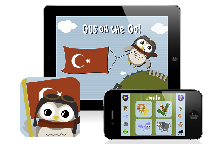 Gus on the Go: German, iOS and Android language app for kids